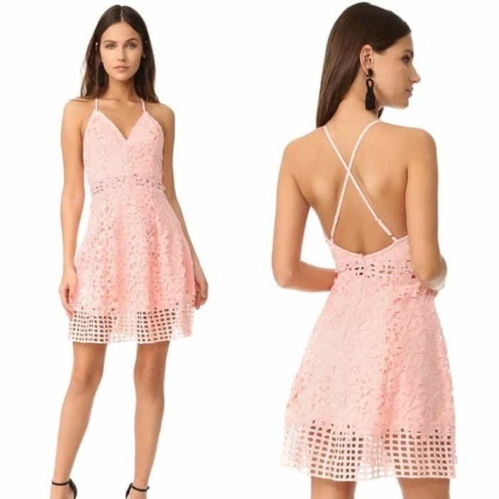 Lovers + Friends Bellini LaceDress in Veiled Rose, Sz S - Picture 2 of 12